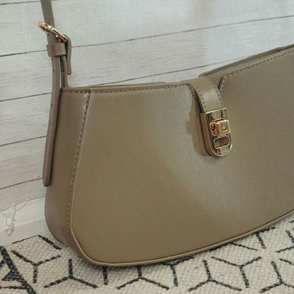 H&M SMALL SHOULDER BAG IN TAUPE BEIGE - Picture 3 of 10